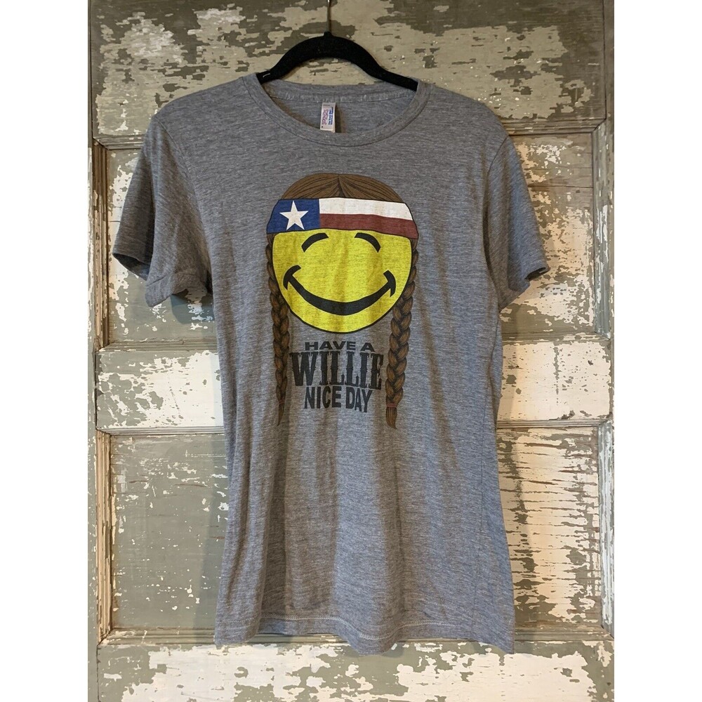 Have A Willie Nice Day Women Graphic T Country Music Shirt - Gray - Women Small